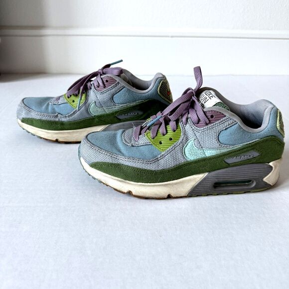 Nike Air Max 90 SE Sun Club Shoes Size 7Y Athletic DQ4016-400 Textile Sneakers - Picture 1 of 8